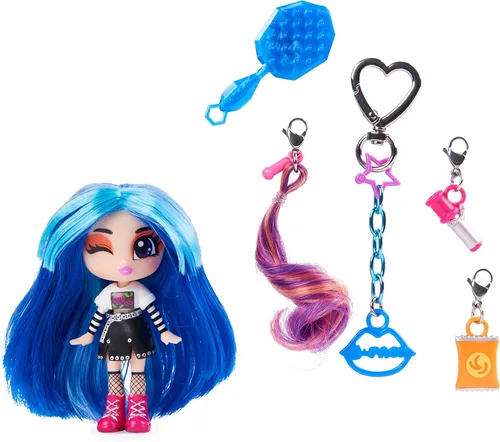 Vista 3 de B Pack, Luscious Locks Frank E-Girl - Muñeca coleccionable con extensión de pelo extraíble y accesorios para muñeca, 3.5 pulgadas, juguetes