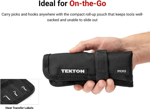 Vista 6 de TEKTON Juego de picos y ganchos puntiagudos con funda (5 piezas) PNH90402 Fabricado en EE. UU