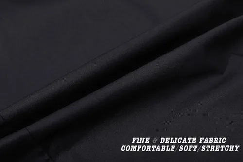 Vista 7 de Blusa de trabajo con botones para mujer, de algodón elástico, manga larga, ajuste delgado
