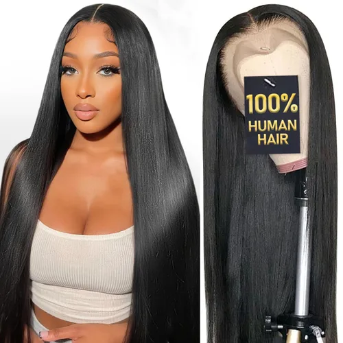 Vista 15 de Pelucas de encaje frontal HD de 13 x 6 pulgadas, densidad del 250 %, cabello humano 100% humano, sin pegamento, pelucas de cabello humano lacio