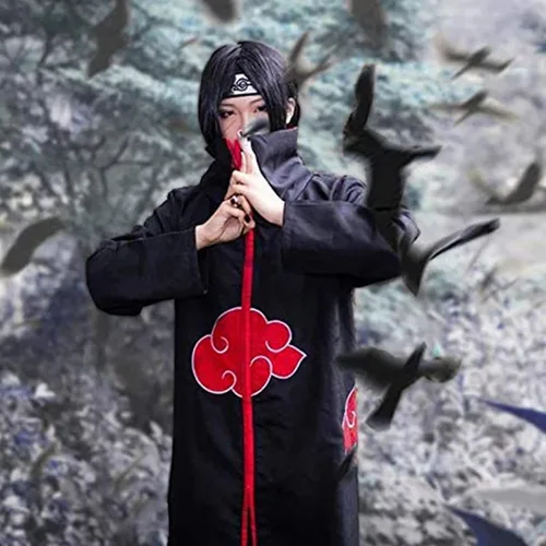 Vista 6 de Halloween Cosplay Cloak Costume Long Robe Unisex Uniform with Accessories for Adults and Kids