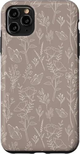 Vista 13 de Butterfly Meadow - Carcasa para iPhone 16, diseño botánico de flores silvestres