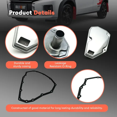 Vista 4 de TRANSPEED JF015E RE0F11A Kit de filtro de aceite de transmisión de metal y junta de bandeja compatible con Nissan Sentra Tiida Versa Note Suzuki