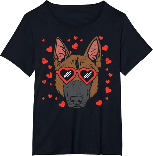 Vista 77 de Camiseta de regalo para perro con cara de pastor alemán, Negro, S
