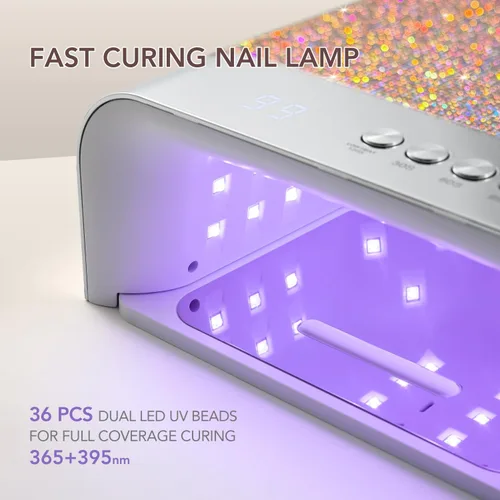 Vista 2 de GAOY - Lámpara de uñas UV profesional, diseño de cavidad grande para uñas largas, diamante Diamond