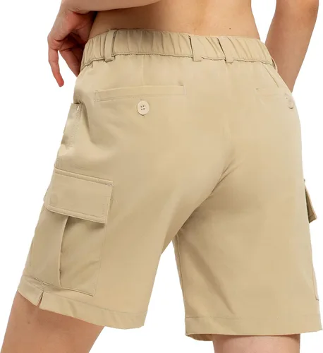 Vista 3 de Pantalones cargo para mujer, holgados, casuales, de algodón, tácticos, militares, militares, con 7 bolsillos