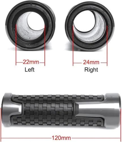 Vista 2 de Accesorios de motocicleta Manillar CNC PVC Grips compatibles con MT07 MT 07 2016 2017 2018 2019 2020 Mango de agarre (color negro)