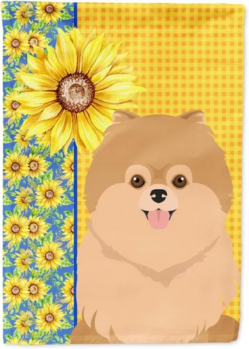 Vista 273 de Caroline's Treasures WDK5313GF Bandera de jardín con diseño de girasoles de verano, color negro y tostado, Airedale Terrier para buzón, bandera