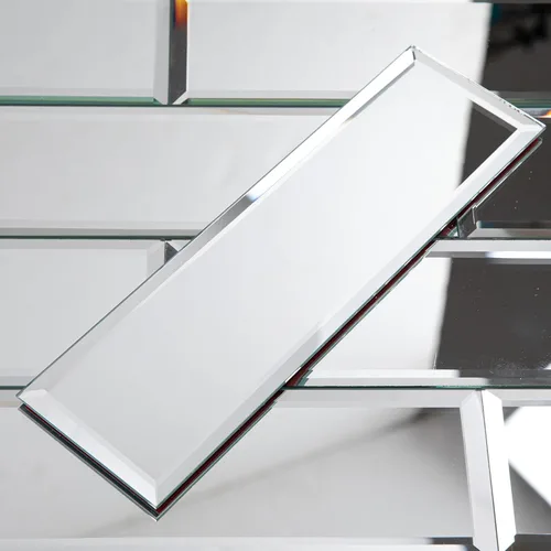 Vista 13 de Diflart 32 azulejos de espejo para despegar y pegar, plateado, 3 x 3 pulgadas, espejo biselado cuadrado para cocina, azulejos de pared