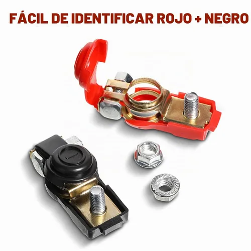 Vista 2 de Frienda 6 Piezas Abrazaderas de Terminales de Batería de Cobre para Automóvil Conectores de Liberación Rápida Abrazaderas de Terminales de Batería
