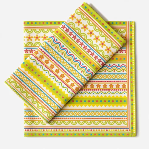 Vista 30 de Fingercraft - Juego de 12 servilletas de tela de mezcla de algodón y lino, con estampado, perfecta para fiestas, cenas, bodas, cócteles y Navidad
