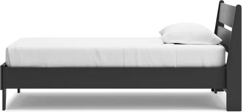 Vista 12 de Signature Design by Ashley Socalle - Cama casual de plataforma de doble panel, no necesita base o somier, color negro