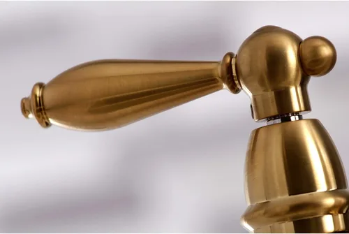 Vista 2 de Kingston Brass KS3277ALBS Grifo de cocina con rociador lateral, latón cepillado, 13.06 x 14.06 x 9.44 Cobrizo cepillado