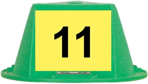 Vista 11 de Toppers magnéticos para techo, sombreros magnéticos para automóvil, juego de 10 unidades, con numeración (azul, numerados del 1 al 10)