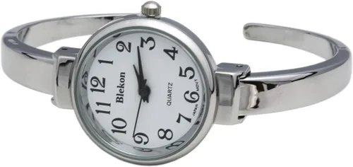 Vista 5 de Collections Quartz Womens 26mm Delicate Metal Cuff Bangle Watch Plateado