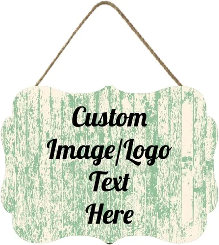 Vista 33 de Letrero de bienvenida de madera personalizado para puerta delantera, letrero personalizado para el hogar, decoración de puerta con imagen/texto COL-7