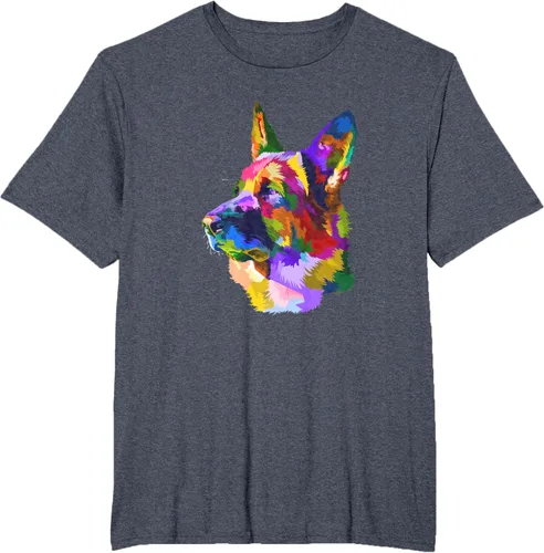 Vista 76 de Camiseta para dueño de perro de pastor alemán, Negro