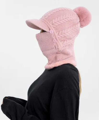 Vista 51 de HUAMULAN Gorro de invierno de una pieza para mujer, pasamontañas de forro polar, pasamontañas, máscara facial, bufanda, orejeras, esquí, nieve
