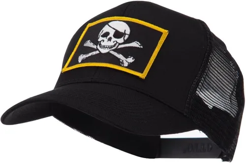 Vista 12 de e4Hats Skull and Choppers Gorra de malla con parches militares bordados