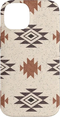 Vista 4 de Funda rústica para iPhone 17 con patrón azteca estilo bohemio occidental