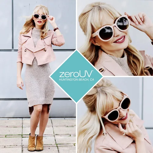 Vista 7 de zeroUV - Lentes de sol redondas retro de gran tamaño para mujer con espejo de color y lente neutra 53 mm