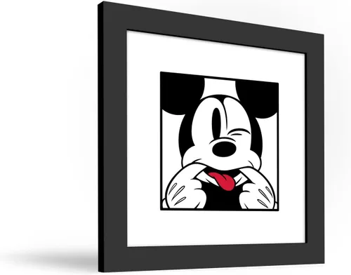 Vista 2 de Trends International Gallery Pops Disney Mickey Mouse - Mickey Expressions - Póster de pared de cara divertida, 12 x 12 pulgadas, versión enmarcada