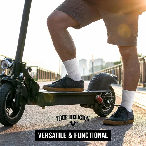 Vista 4 de True Religion Calcetines para hombre, 8 pares de calcetines deportivos para hombre, calcetines deportivos de primera calidad, talla de zapato 8-12