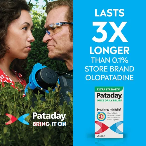 Vista 10 de Gotas para alergias en los ojos Pataday Once Daily Relief Extra Strength (0.1 onzas líquidas (2.5 ml) , 2 unidades)