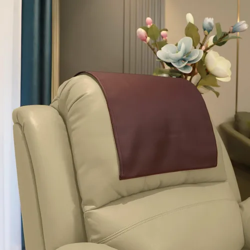 Vista 8 de Funda para reposacabezas prémium para silla reclinable, protector de reposacabezas reclinable de piel sintética ignífuga, resistente al desgaste