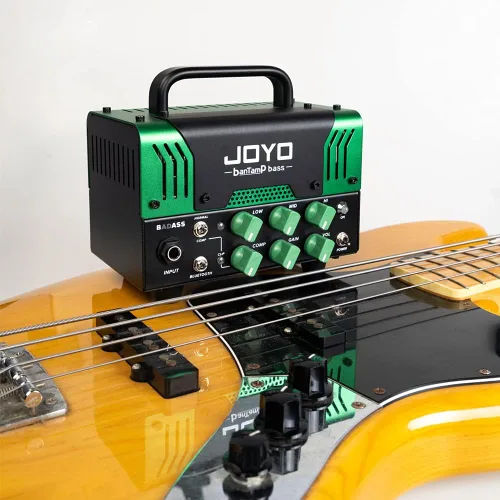 Vista 2 de JOYO - Preamplificador de tubo híbrido de cabeza de amplificador de graves de 50 W con 12AX7, compresor, ecualizador de 3 bandas, bucle FX