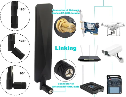 Vista 4 de Reemplazo de cámara de rastro celular mejorado de alta ganancia 12dbi RP-SMA amplificador de antena para Spypoint Link Micro EVO Tactacam Reveal