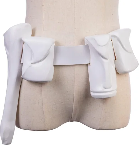 Vista 4 de A&C Hero Cinturón de cosplay, cinturón blanco, disfraz de cosplay para mujer, Blanco