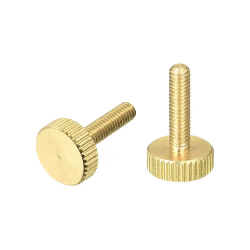 Vista 35 de uxcell Tornillos moleteados para pulgar, pernos planos de latón M3x4mm, sujetadores para PC, electrónicos, mecánicos, 2