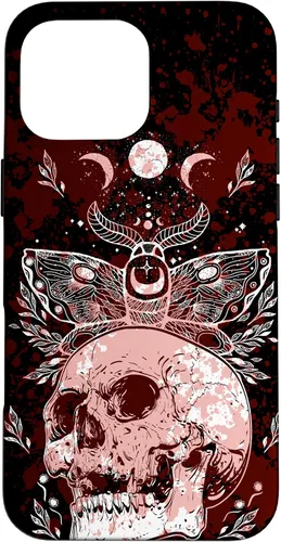 Vista 19 de Death Moth Gothic Dark Witch Occult Wiccan Goth Moon Pattern Case for iPhone 16