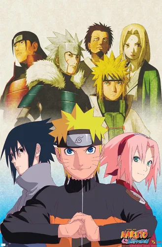 Vista 10 de Trends International Naruto Shippuden - Póster de pared de arte clave, 14.725 x 22.375 pulgadas, versión enmarcada de madera de granero