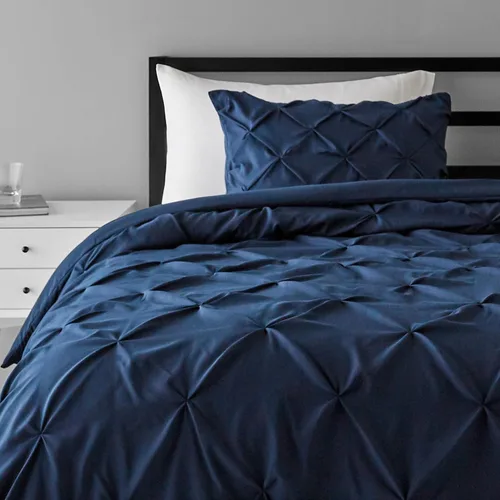 Vista 14 de Amazon Basics - Juego de ropa de cama con edredón de plumón sintético de dos piezas, suave y ligero, para todas las estaciones, con pliegues