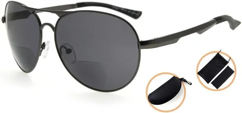 Vista 3 de Eyekepper Gafas de sol bifocales polarizadas de policarbonato estilo piloto bifocales para lectores de sol, lentes de lectura polarizados
