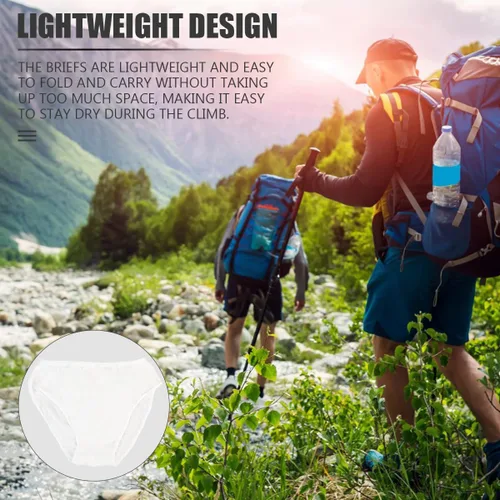 Vista 5 de GYOTUU Ropa interior desechable para hombre, 10 piezas, ropa interior de algodón para viajes, fitness