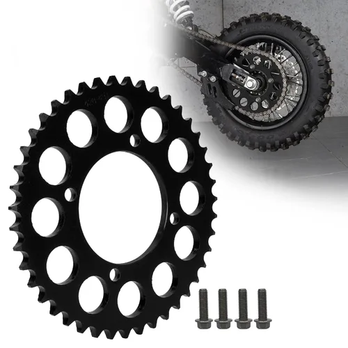 Vista 7 de RUTU Piñón de Cadena 420 Piñón Trasero 35 Dientes 76mm para Motocicletas Chinas de 50 70 90 110 125 140cc 150 160 170 Cc Apollo RFZ CRF50 XR50 SDG