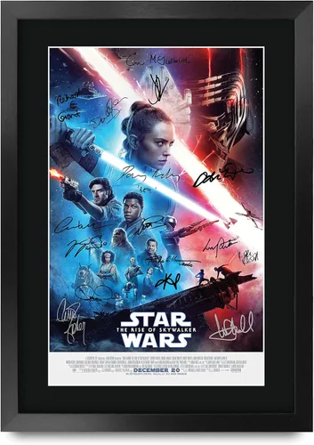Vista 47 de HWC Trading Star Wars Episodio 1 La Amenaza Fantasma Regalos Presentación Impresa Autografiada Montaje para Fans de Recuerdos de Películas - 16" x