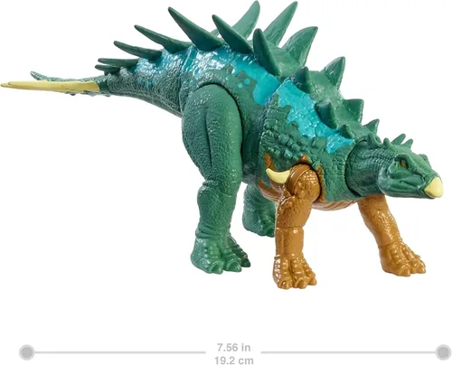 Vista 3 de Jurassic World Toys - Figura de acción de dinosaurio Chialingosaurus Fierce Force Chialingosaurus, articulaciones móviles, escultura realista