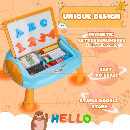 Vista 6 de Cokzer Juguetes para niños de 1 a 2 años, juguete para niños pequeños con letras y números magnéticos, juguetes educativos y de aprendizaje