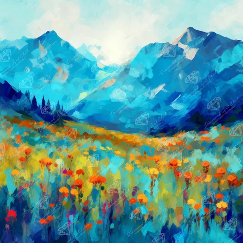 Vista 21 de DIAMOND ART CLUB - Juego de pintura con diamantes, lienzo de “Otoño en Leavenworth”, lienzo redondo 5D para principiantes, divertidas manualidades