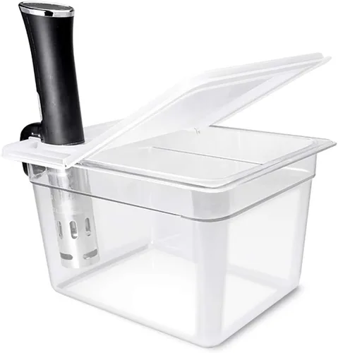 Vista 3 de EVERIE - Recipiente Sous Vide de 12 cuartos de galón con tapa plegable universal con bisagras, compatible con todos los modelos de Anova, Joule