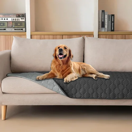 Vista 130 de gogobunny Manta para mascotas 3 veces más resistente, impermeable y a prueba de arañazos; protector de muebles reversible para perros y gatos, funda