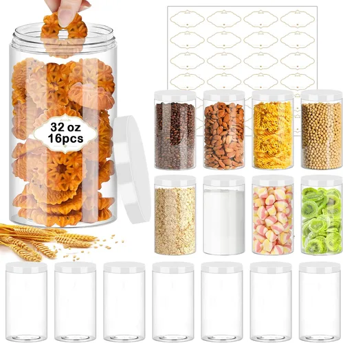 Vista 15 de PeacePeo Tarros de plástico con tapas, recipientes de slime de 4 onzas, 72 frascos de plástico transparente vacíos, recipientes de cosméticos
