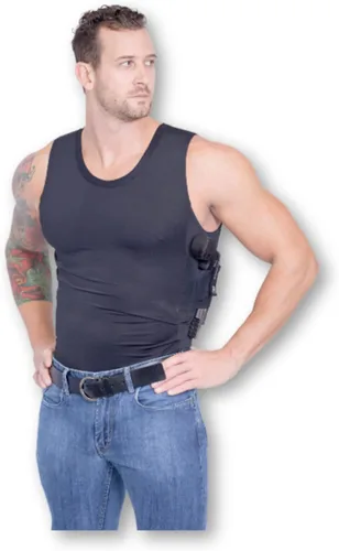 Vista 4 de Hidden Carry Wear CCW - Camiseta de compresión táctica para uso diario EDC - Camisa de pistola para hombre