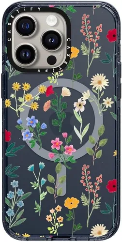 Vista 29 de CASETiFY Funda para iPhone 15 Pro Max, compatible con MagSafe Protección contra caídas de grado militar de 8.2 pies Hortensias azules Nantucket