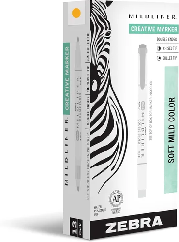 Vista 35 de Zebra Pen Mildliner - Resaltadores de doble punta, puntas anchas y finas, ideales para resaltar la Biblia, sin sangrado, suministros escolares