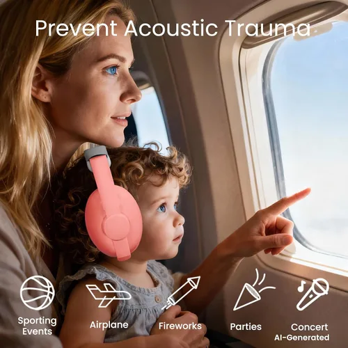 Vista 14 de Auriculares de bebé para protección contra el ruido, color blanco